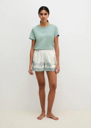 Marc OPolo Schlafshorts "Mix N Match Cotton" mit floralem Print, Gummizug