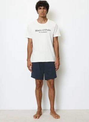 Marc O'Polo Shorty (2 tlg) Kurzarm, Shorts, Rundhalsausschnitt, Baumwolle