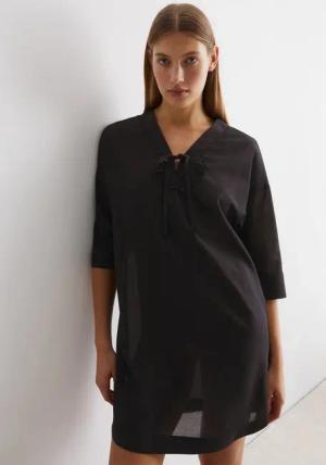 Marc O'Polo Strandkleid leichtes Tunika-Kleid, seitliche Schlitze