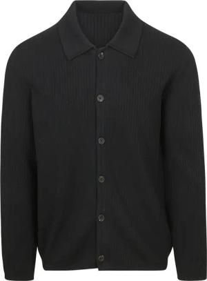 Marc O'Polo Strickjacke Button Ribbed Navy - Größe XXL