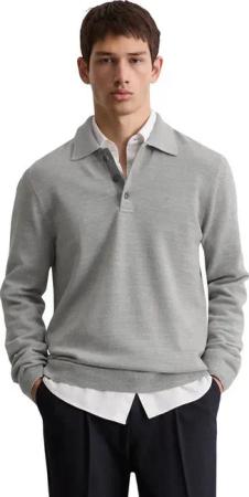 Marc O'Polo Strickpullover aus feinem Bio-Baumwoll-Piqué