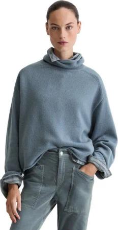 Marc O'Polo Strickpullover lockere Passform, Rollkragen, Wollmischung
