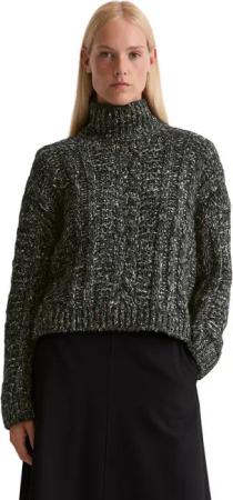 Marc O'Polo Strickpullover Stehkragen, oversized fit, Zopfstrick