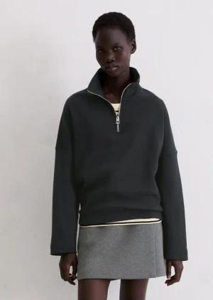 Marc O'Polo Sweatshirt Half-Zip, relaxed fit, aus weichem Organic Cotton
