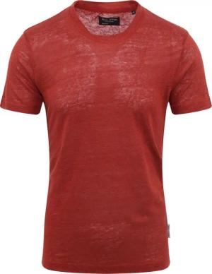 Marc O'Polo T-Shirt Leinen Rot - Größe L