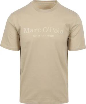 Marc O'Polo T-Shirt Logo Beige - Größe XXL