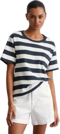 Marc O'Polo T-Shirt seitliche Schlitze, geringelt