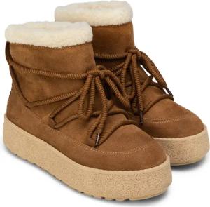 Marc OPolo Winterboots "PIA" Plateauboots, Schlupfstiefelette mit Fellimitat-Besatz