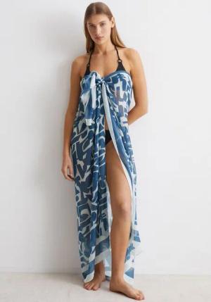 Marc O'Polo XXL-Schal Geo Print, mit vielseitigen Tragemöglichkeiten