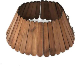 MARELIDA Christbaumständer Weihnachtsbaumrock Holz Abdeckung für Baumständer faltbar 57cm braun