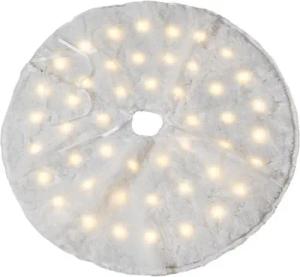 MARELIDA Weihnachtsbaumdecke LED Weihnachtsbaumteppich Plüsch Baumrock Tannenbaumdecke D: 90cm