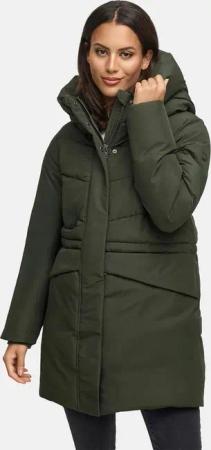 Marikoo Winterjacke Delilah mit kuschelig warmem Teddyfleece und hohem Kragen