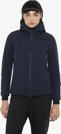 Marineblaue Synthetik-Fitnessjacke für Damen