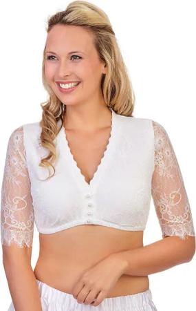 MarJo Dirndlbluse Dirndlbluse - LAURENA-DORO - offweiß