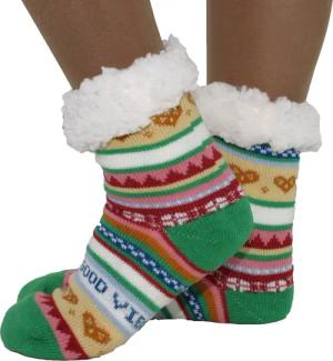 Markenwarenshop-Style Kuschelsocken Damen Hüttensocken Haussocken Socken HIPPIE ABS Teddy Gr.35-42 Farbe: