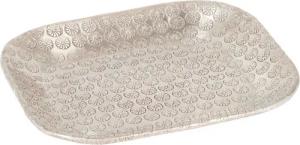 Marrakesch Orient & Mediterran Interior Dekotablett Tablett Kerzentablett Skandinavisch Janshir Silber 21cm Eckig (1 St), Handarbeit