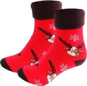 Martinex Thermosocken Socken Weihnachten warme Weihnachtssocken 35 38 39 42 Frottee Socks kuschelig, weich, warm, weihnachtlich, 33 34 35 36 37 38 39