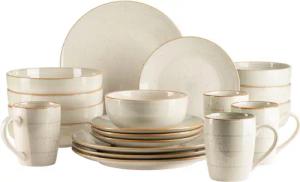 MÄSER Kombiservice VALMERA, Geschirr Set, Steinzeug (20-tlg), 4 Personen, Steinzeug