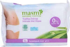 Masmi Intimpflege Bio Intimpflegetücher, 20 Stk.