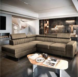 Masseno Ecksofa NOLA mit Schlaffunktion L-Form, Sofa mit Bettkasten