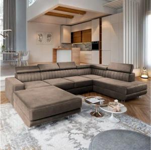 Masseno Ecksofa SIENA mit Schlaffunktion U-Form, Sofa mit Bettkasten