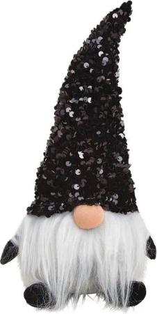 matches21 HOME & HOBBY Dekofigur Wichtel Dekofigur Figur grau schwarz Textil 29 cm (1 St)