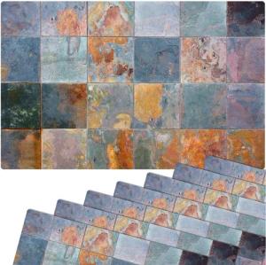 matches21 HOME & HOBBY Platzset Abwaschbare Tischsets 8er Set moderne Vintage Kacheln, (8-St), Platzsets als Tisch-Untersetzer und Tisch-Deko für Esstisch Teller