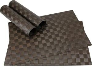 matches21 HOME & HOBBY Platzset Tischset MODERN braun 4er Tischunterlage als Tischdeko, (4-St), modernes Esstisch Platzdeckchen als abwaschbarer Tischuntersetzer