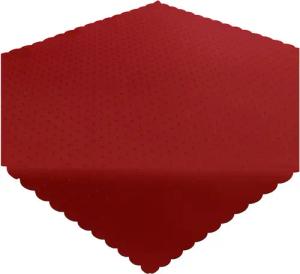 matches21 HOME & HOBBY Tischdecke Tischdecke 90 x 90 cm in Dunkelrot für Esstisch & Küche (1-tlg), Waschbares Tischtuch mit gewelltem Rand