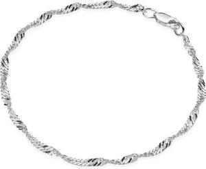 Materia Armkette Damen Singapurkette Hochglanz SA-84, 925 Sterling Silber