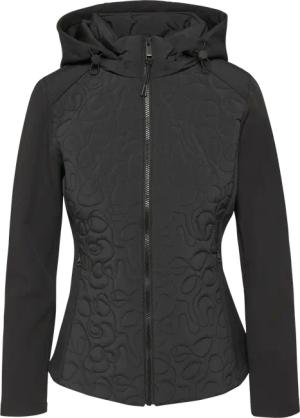 Materialmix-Jacke mit Steppmuster im Slim Fit