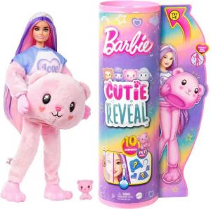 Mattel® Puppen Accessoires-Set Mattel HKR04-Barbie-Cutie Reveal-Puppe+Kostüm 10Überraschungen,Teddy