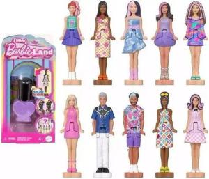 Mattel® Spielfigur Mini BarbieLand Fashionistas Puppe 4 cm + Nagellackflasche Spielset, (Spar-Set, 1-tlg), BarbieLand Figur mit Farbwechsel-Effekt Artikel nicht wählbar
