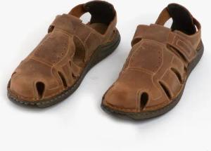 MAVERICK 01 Herren Leder Sandalen Kastanie