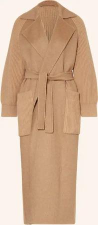 Max Mara Kamelhaar-Mantel BERARD im Materialmix