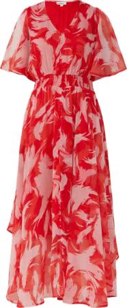 Maxikleid aus Chiffon mit gesmokter Taille