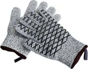 Maximex Grillhandschuhe 2in1, (Set, 2-tlg), Schnittschutzhandschuhe für Herren, hitzebeständige Küchenhandschuhe