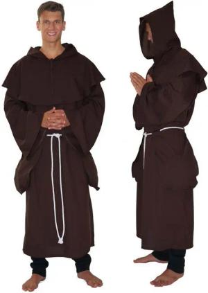 Maylynn Mönch-Kostüm Kostüm Mittelalter Mönch Mönchskutte 3-teilig braun