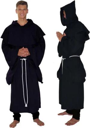 Maylynn Mönch-Kostüm Kostüm Mittelalter Mönch schwarz 3-teilig