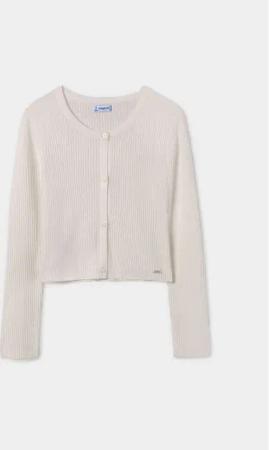 Mayoral Strickjacke 6338 Écru Regular Fit