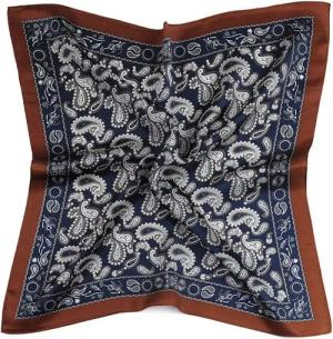 MayTree Seidentuch quadratisch, Paisley mit Rand, 53x53 cm, Nickituch, Bandana-Schal, (Stück), 100% Seide, Trachten, Oktoberfest