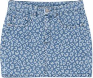 Mazine Damen Printed Denim Mini Rock