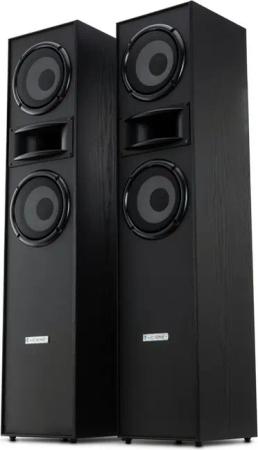 McGrey HTS-65320 BK 3-Wege HiFi Boxen Paar, schwarz Stand-Lautsprecher (320 W, Bassreflex-Konstruktion, Maserung in Holzoptik)