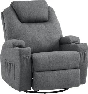 MCombo Relaxsessel MCombo manuell Massagesessel TV-Sessel Relaxsessel 7020, manuell, mit Heizung, 360° drehbar und schwenkbar, 100 × 92 × 109 cm