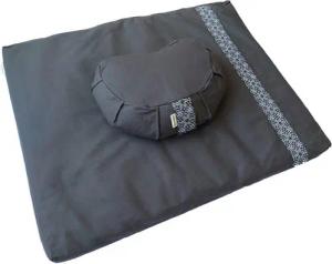 Meditationsset mit Kissen Halbmond Grau