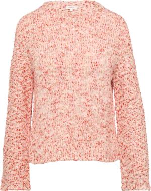 Melierter Strickpullover mit weiten Ärmeln