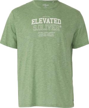 Meliertes Baumwollmix-T-Shirt mit Artwork