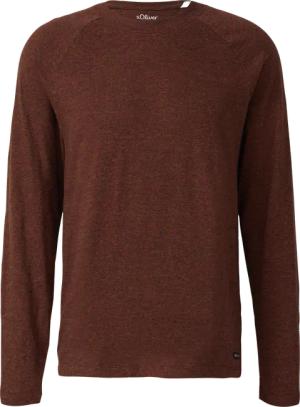 Meliertes Longsleeve aus reiner Baumwolle mit Raglanarm