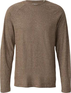 Meliertes Longsleeve aus reiner Baumwolle mit Raglanarm