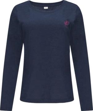 Meliertes Pyjamashirt mit Blumenstickerei